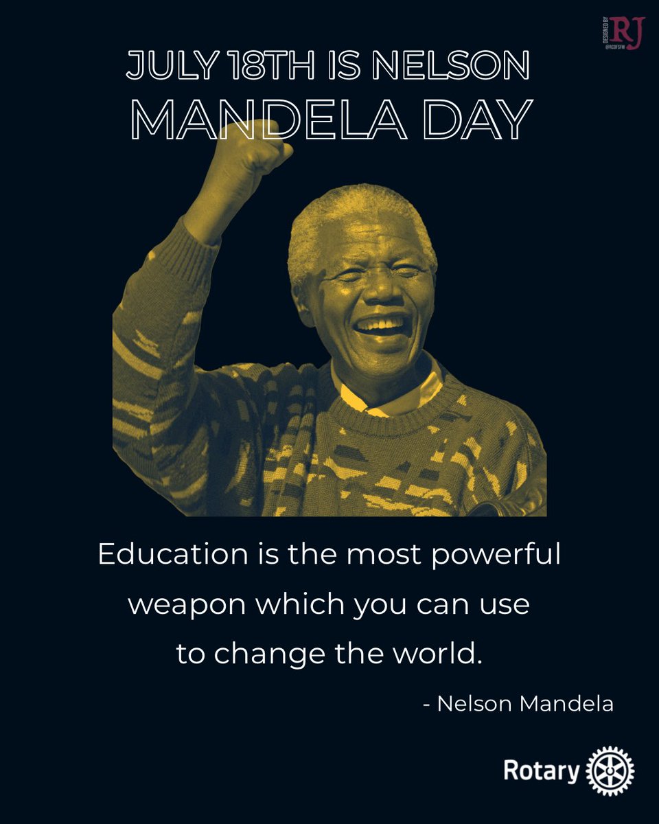 July 18th is Nelson Mandela Day.  Fight for justice, and peace.  Be a world changer and time to take action.