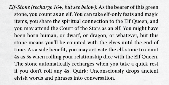 Winterpool's tweet photo. 13th Age's version of the Elfstone: https://t.co/hm6UqM5TX3
