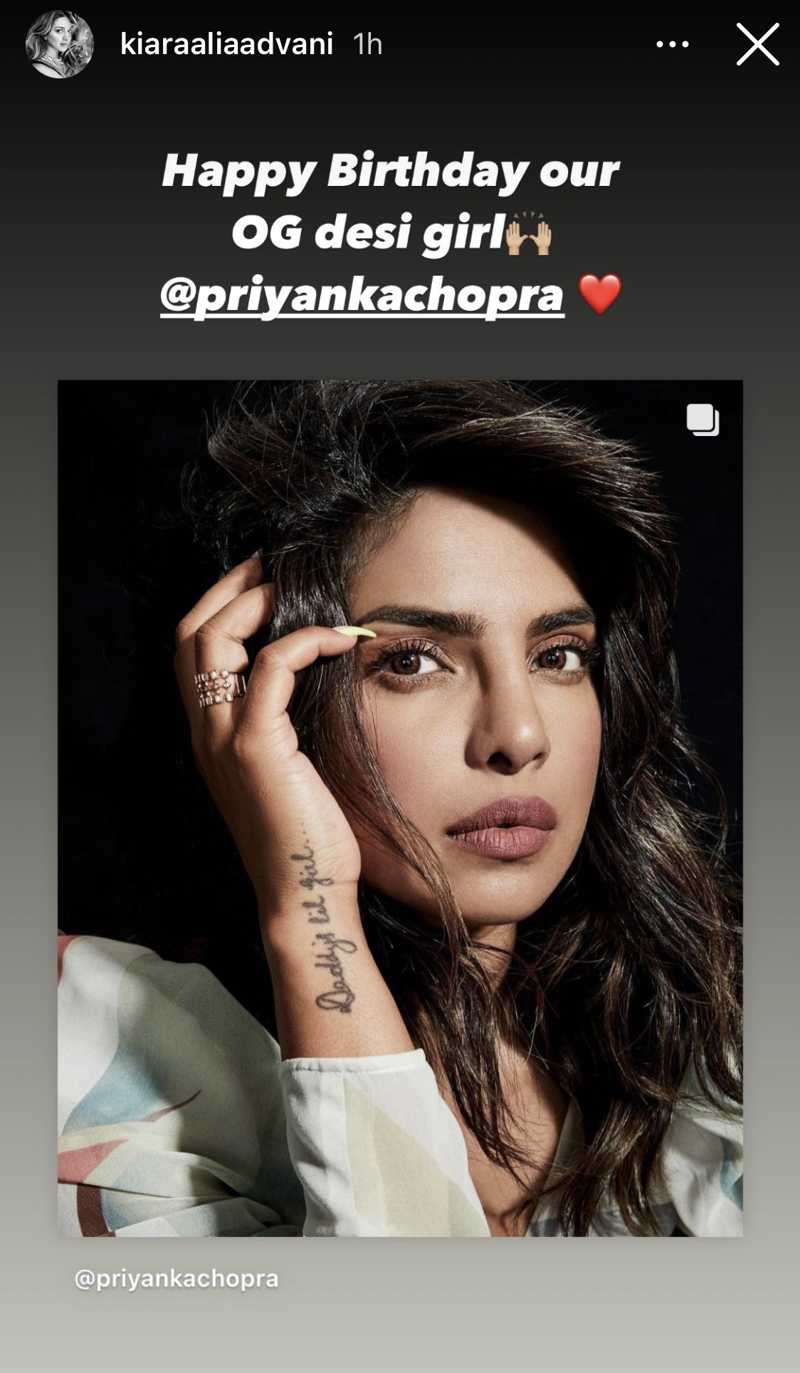 Kiara Advani Via Insta
HAPPY BIRTHDAY PRIYANKA CHOPRA 