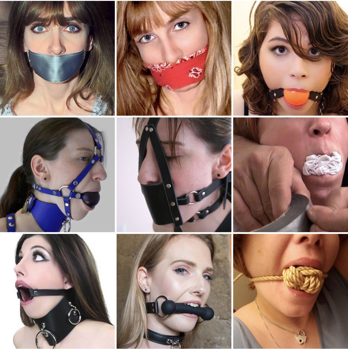 4) ball gag harness. 