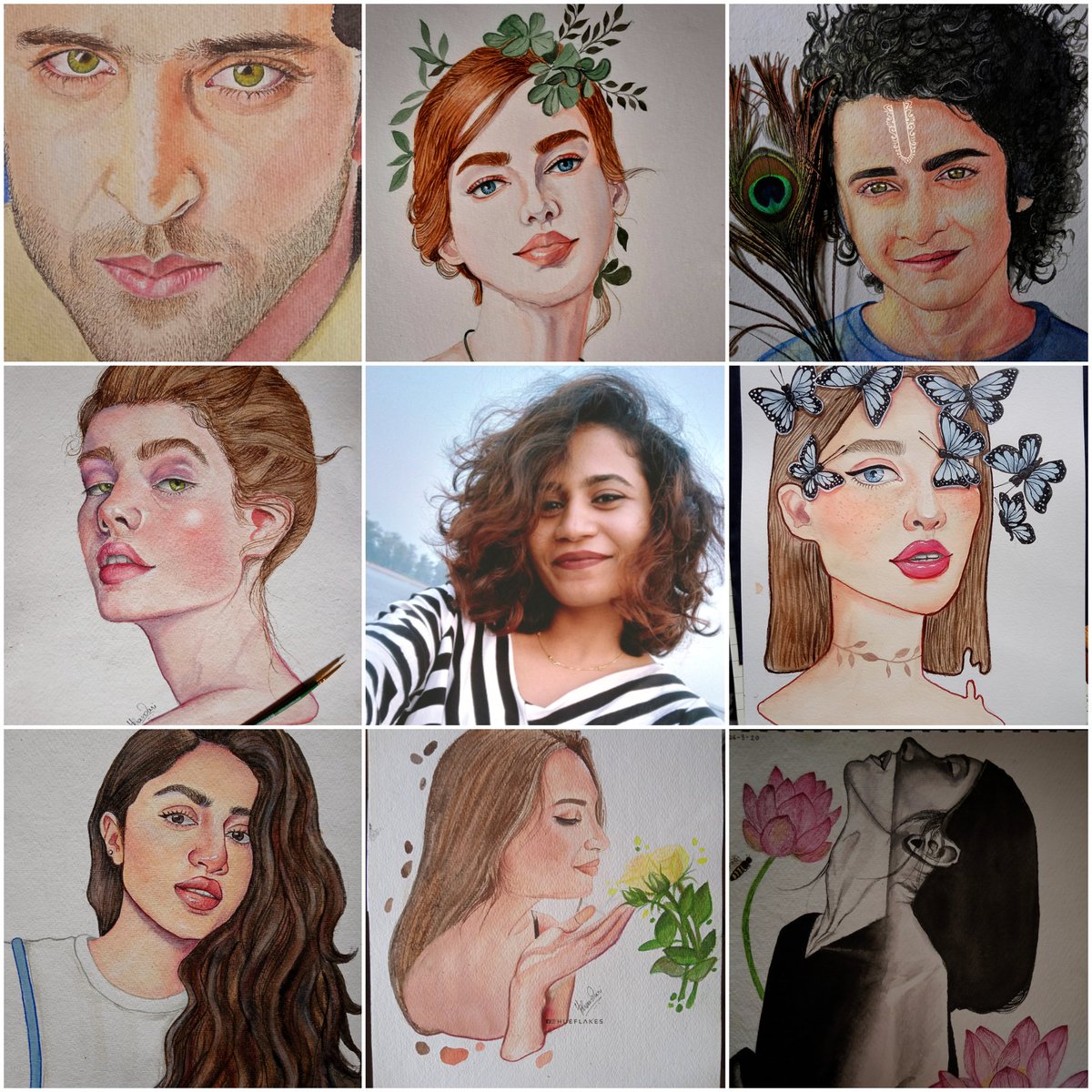 Hueflakes_'s tweet photo. My #Watercolor Collection #ArtistOnTwitter #artvsartist2021 #art #artvsartist #hueflakes #painting #watercolour #SumedhMudgalkar #HrithikRoshan https://t.co/k1TNcq4VWG