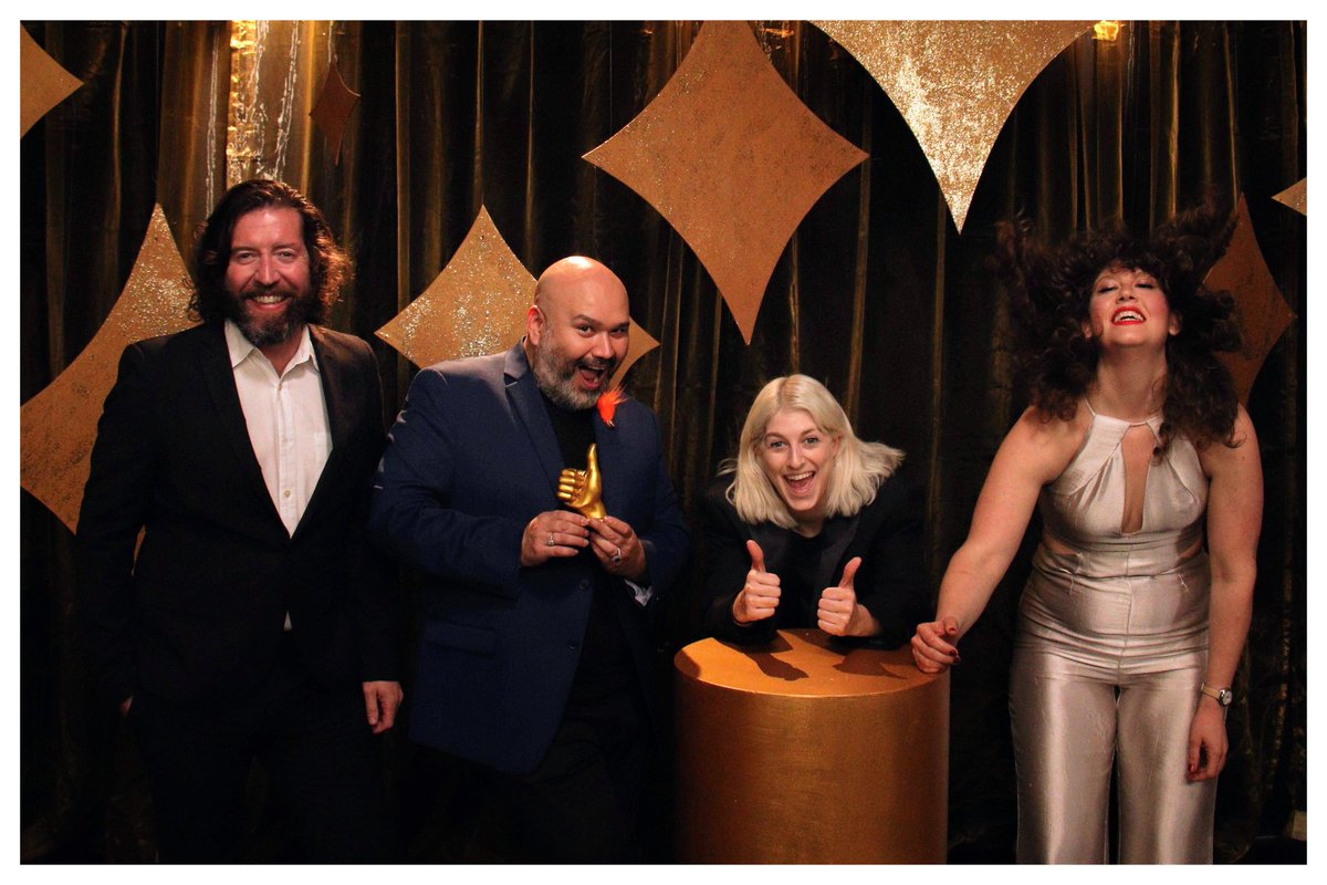 designerDonya's tweet photo. Art and Wardrobe Departments at the Jokers Awards
•
We are a lovely bunch of coconuts
•
IG Handles: @willthaxton @designerofthestars @butch__barbie @lucy_genius
•
#impracticaljokers #impracticaljokerscrew #impracticaljokersseason9 https://t.co/IJNqjfG93E