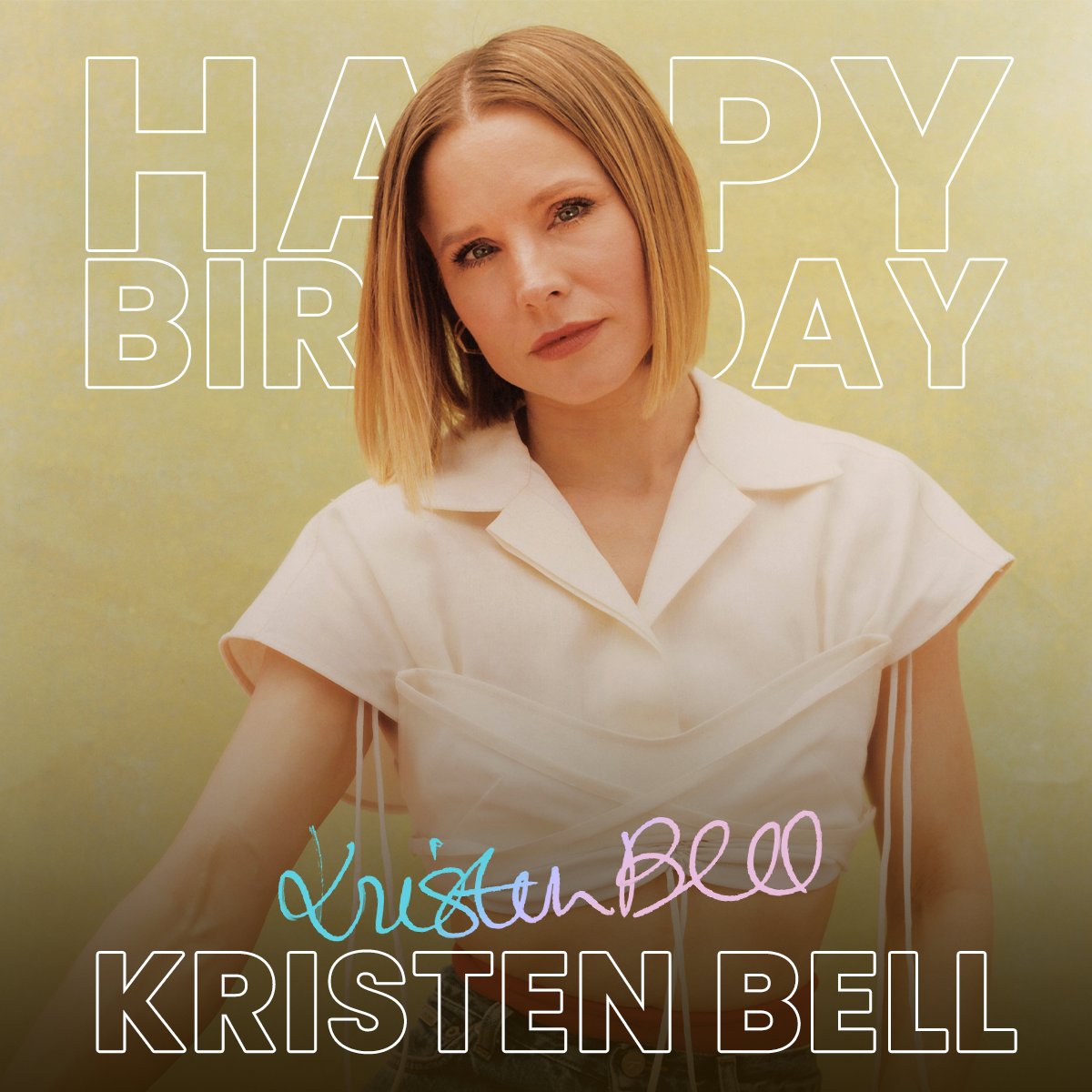 Do you wanna build a snowman?  Happy Birthday to our princess Anna, Kristen Bell! 