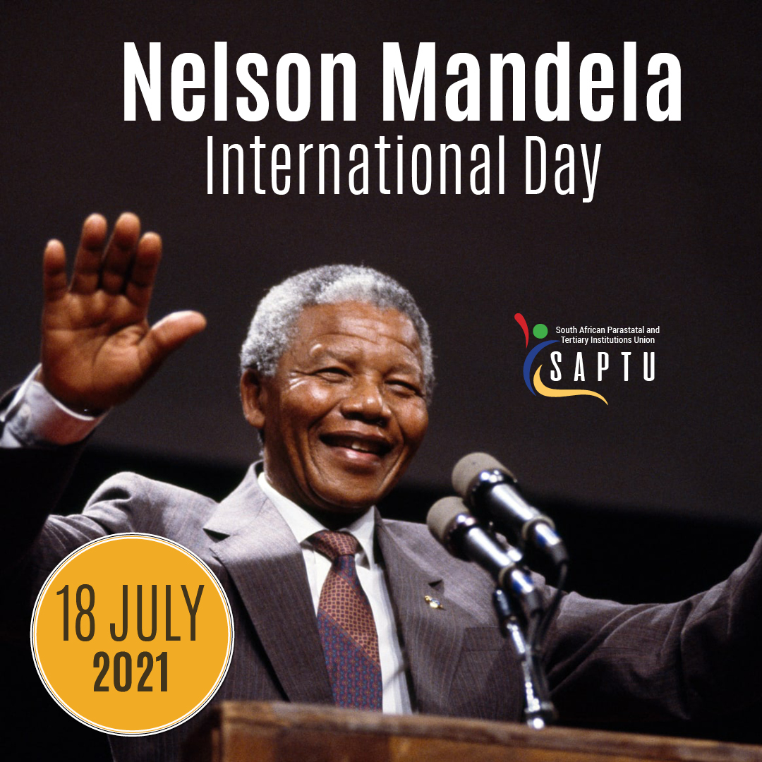 saptunion's tweet image. We celebrate Nelson Mandela International Day every year to shine light on the legacy of a man who changed the 20th century and helped shape the 21st. This is a moment for all to renew with the values that inspired Nelson Mandela 

#SAPTU #tradeunion #employees #labour