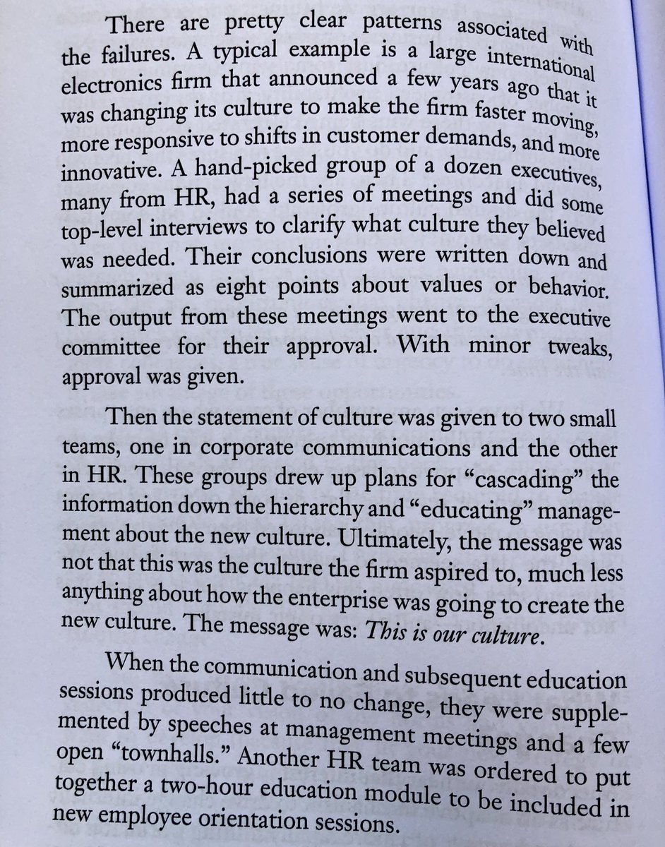 CelineSchill's tweet image. How to fail with culture change, in 3 easy steps.
(From Change, by Kotter Akhtar &amp;amp; Gupta)
#culturechange #fail