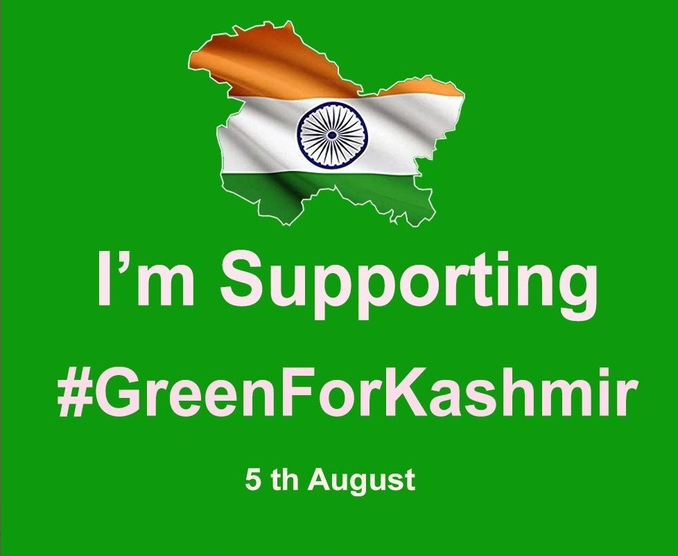AhtarAmir's tweet photo. We support
#GreenForKashmir and hate #RedForKashmir 
#Kashmir #Kashmiri #NayaKashmir #Awaam https://t.co/nmCCtdPlWi