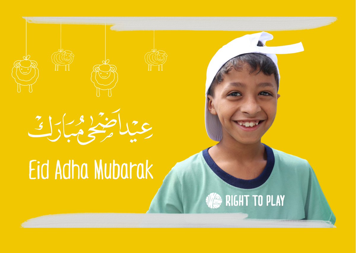 RighttoplayP's tweet photo. #EidAlAdha Mubarak from Right To Play to those celebrating! https://t.co/BNLqrKmZtz