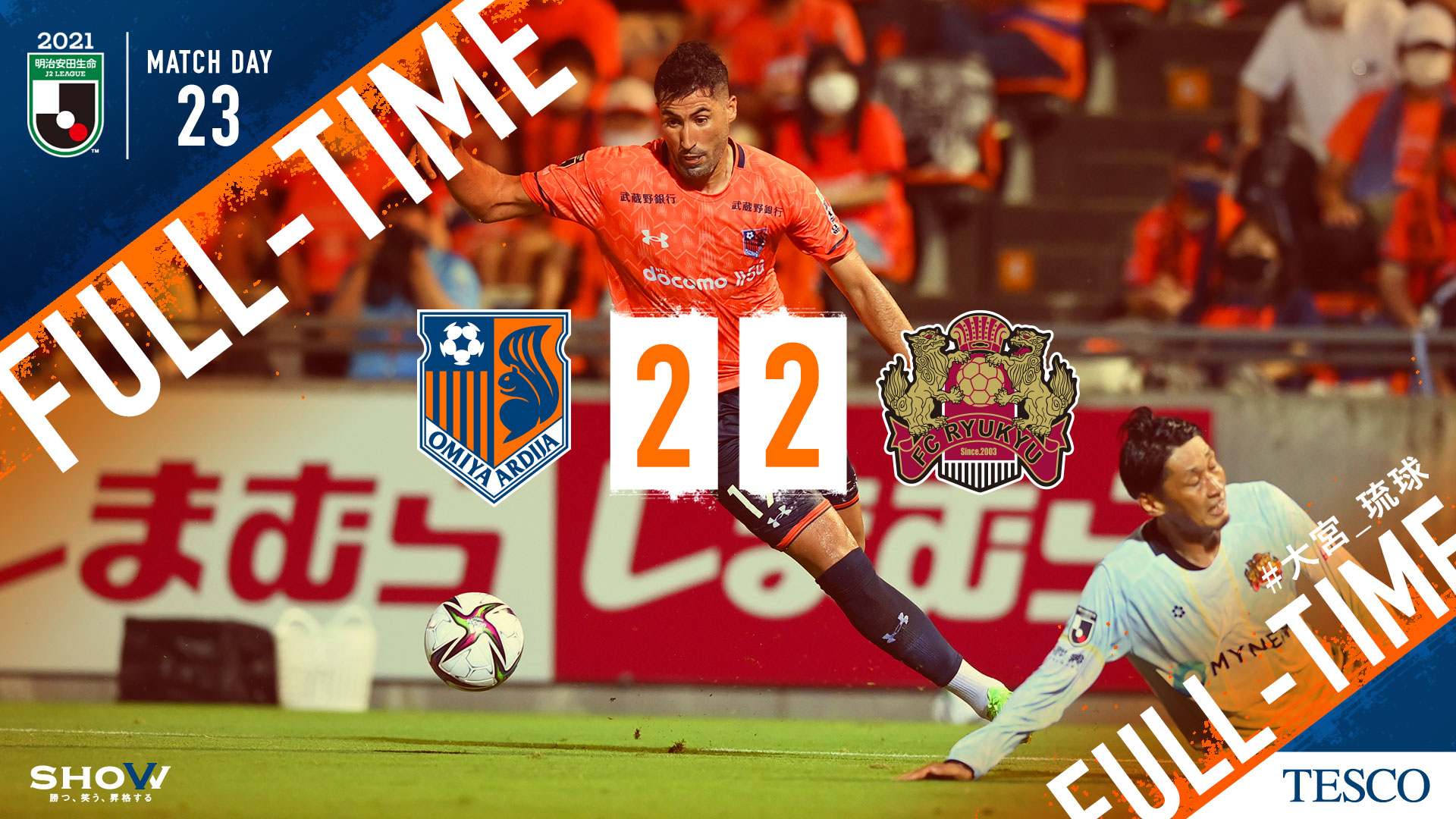 大宮アルディージャ 公式 Ntt東日本プレゼンツマッチ 21明治安田j2第23節 琉球戦 2 2で終了しました Ardija 大宮アルディージャ Show Jリーグ 大宮 琉球 T Co R3qxvswaav Twitter