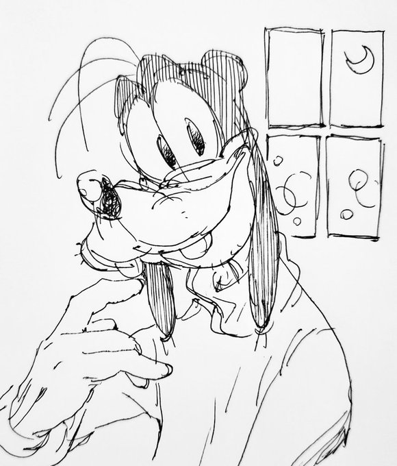グーフィーらくがき 