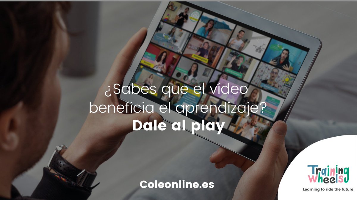 ¿Sabes que el vídeo beneficia el aprendizaje?
Dale al play
Coleonline.es