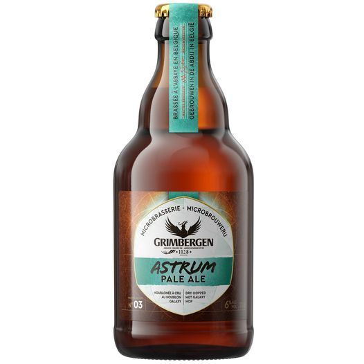 New: Grimbergen Astrum Pale Ale: The notes of papaya, passion fruit, gooseberry and orange further enhance the fresh, lively character of Astrum, complementing the pronounced spicy notes and delicate biscuit-like quality of our malts to create a smooth, refreshing brew.