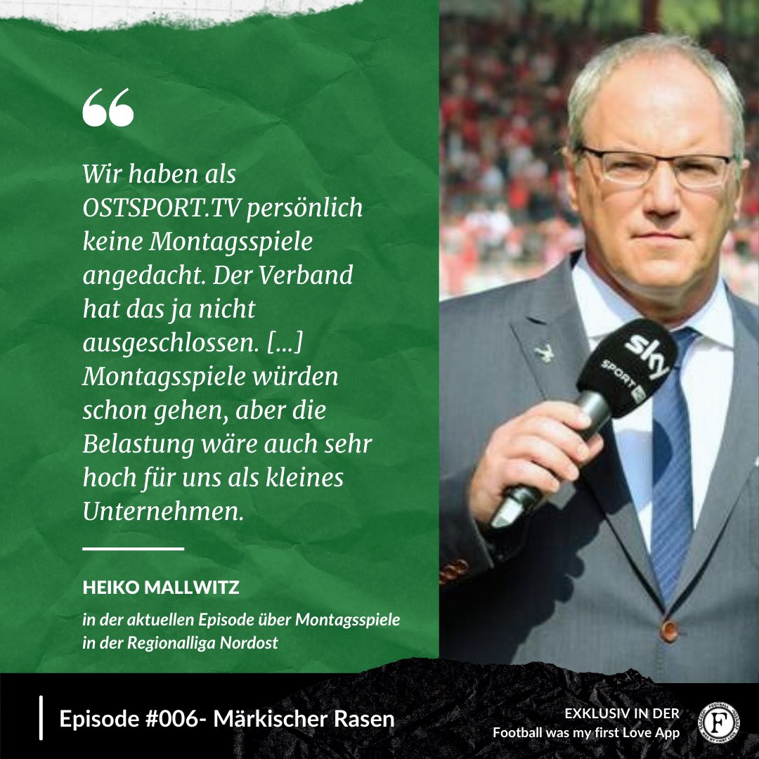 MaerkischerR's tweet photo. „Niemand hat die Absicht eine Mauer zu errichten“ - Montagsspiele in der @NofvOnline RegioNordost? Warten wir es ab. Mehr dazu in der neuen Folge mit Heiko Mallwitz, von @OstSportTV https://t.co/E2jvpbQmXb
