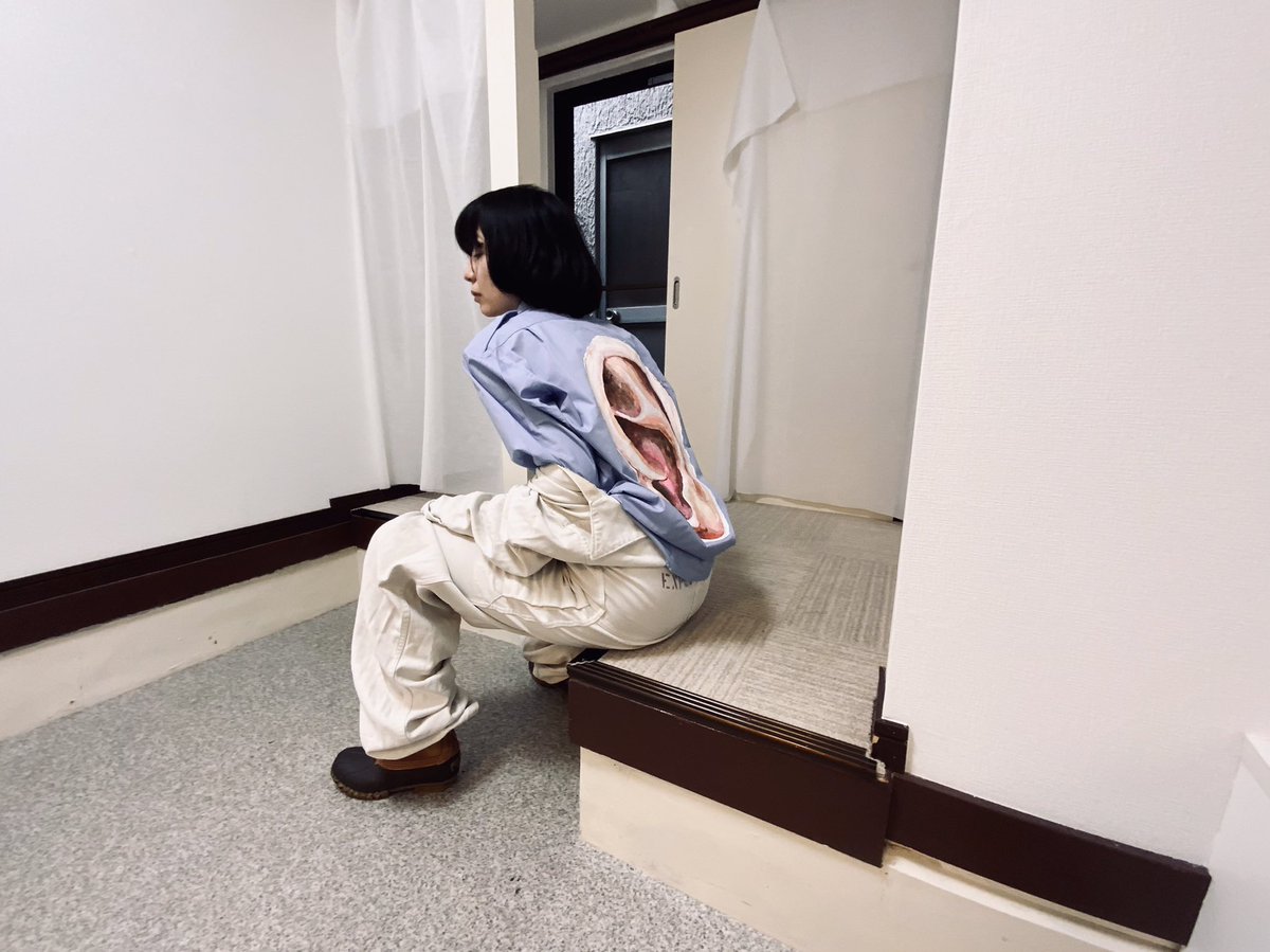 omaimo39's tweet photo. 【on military】
OMA overpainting shirt 01
Human’s hole 

38/104 
woman’s short blue long sleeve,Royal Air Force,UK

#_OMA #OMA #_softs #softs https://t.co/4W84Lf5ysu