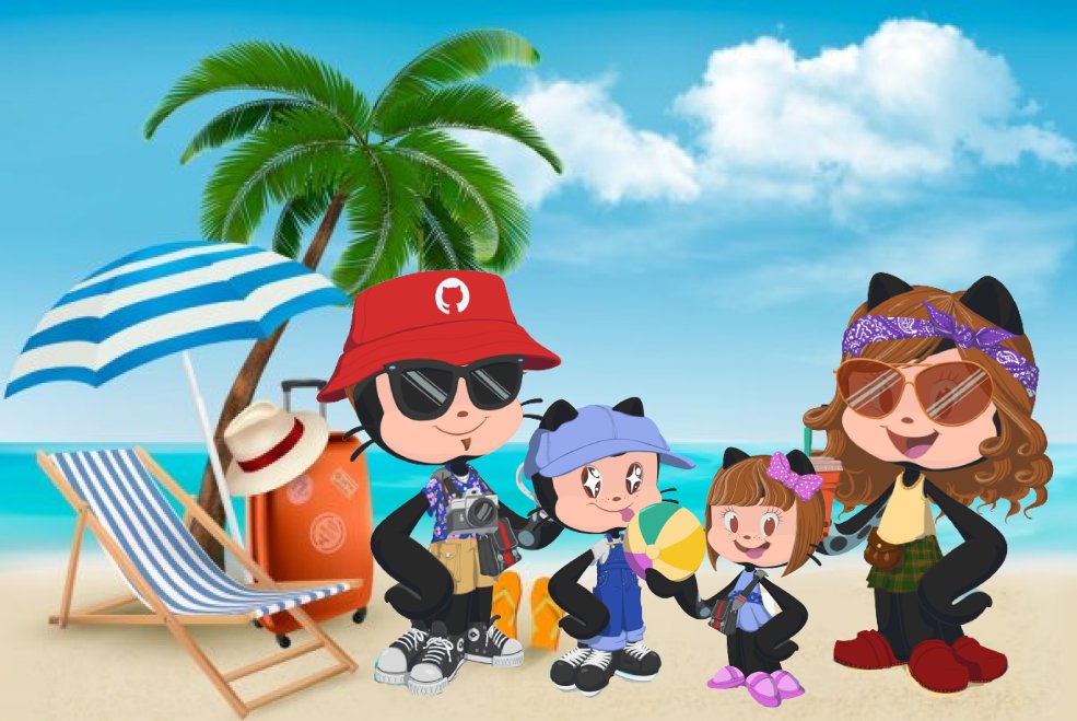 _coder_girl_'s tweet image. Here's #MyOctocat family having a fun time at their vacation 🏝️
Join them at #BonVoyageHacks by @MLHacks and @GitHubEducation to enjoy with them!
