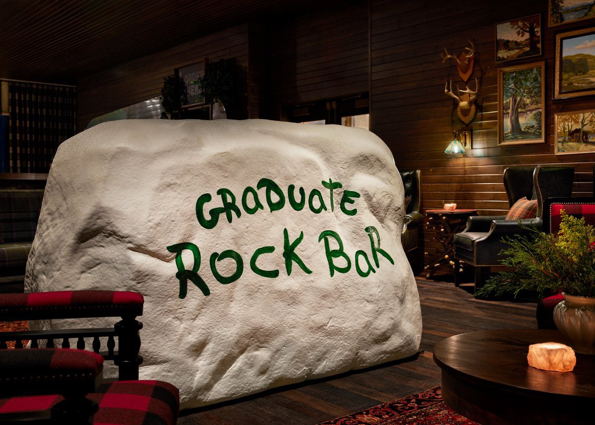 Now open, Graduate Rock Bar at Graduate East Lansing features summer camp vibes and a spectacular view of Michigan State University. “The Rock,” the bar’s namesake, has been a beloved campus landmark since it was first unearthed back in 1873.

graduatehotels.com/east-lansing/r…