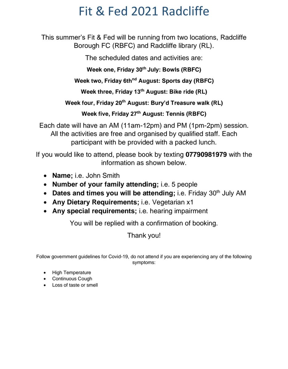 CorrieGardeners's tweet image. Fit and Fed holiday activities please contact the tel.No on the post thank you @GrowingTogeth13 @RPSRadcliffe @Gorsefield @SixTownHousing @RadcliffeHall @GMPBurySouth