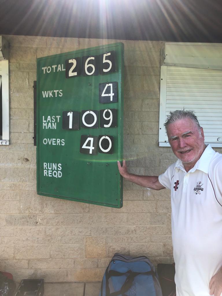 eastcombecc's tweet photo. Congratulations to 72 year old Phil Barry - carried his bat for superb 109 not out vs @framptonos 3s on the hottest day of the year.

Show me a better innings y'day - I'll wait

#historymaker #philinamillion

@GCBCricket @ECB_cricket @SDCA16 @StroudTimes @GlosCCL @ThatsSoVillage https://t.co/9Qlfz5daSK