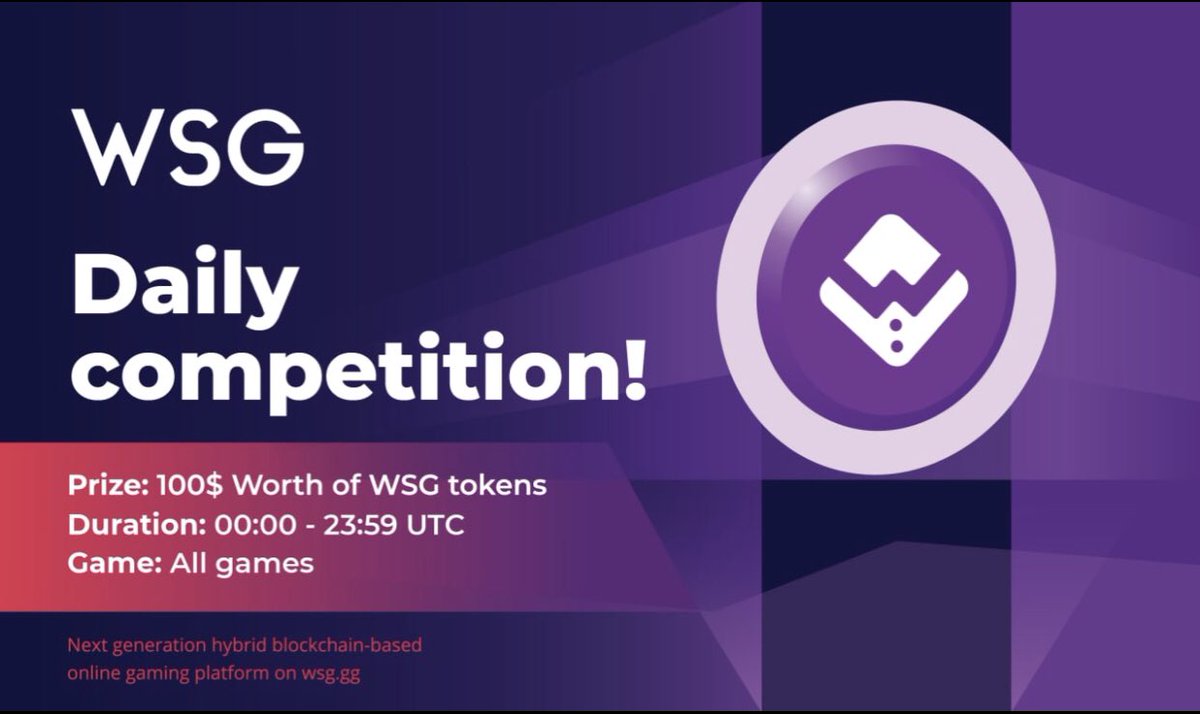 Wall Street Games Token on Twitter "ALL GAMES DAILY COMPETITION!👀 🔥Now