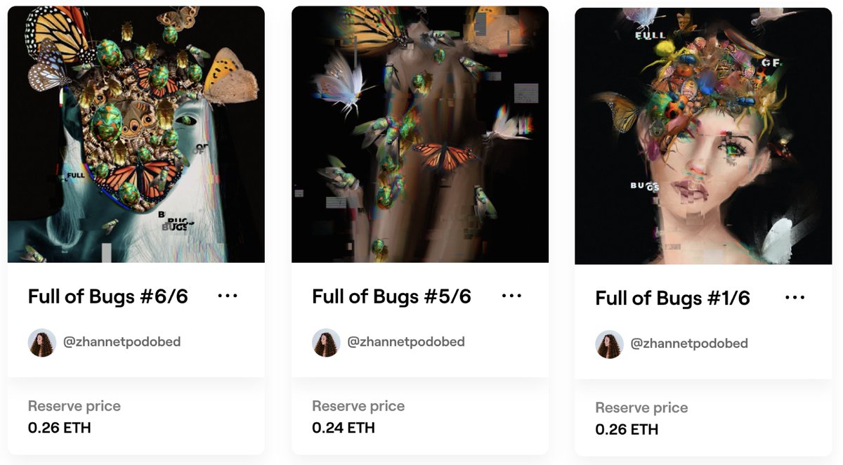 🖤 Full of Bugs 🖤

Only 3 drops from this collection are waiting for their homes 🐞🐝🐛

Dive deeper inside yourself, and you will see that all your imperfections and bugs are your perfections and strength.

foundation.app/@zhannetpodobed 

#NFTCommunity #NFTcollectibles #nftcollector