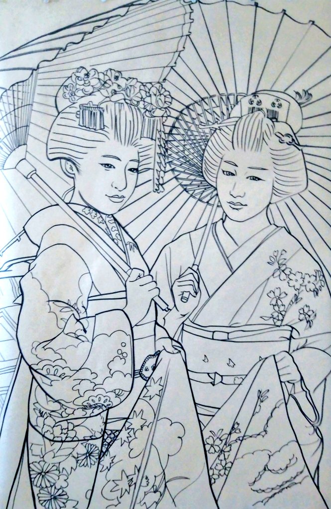 絵を2枚同時進行で描こうとしてますが……面倒くさ 