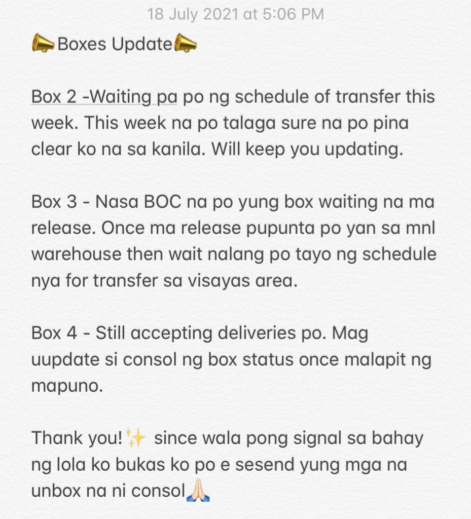 fansiteonline's tweet photo. #KorboxUpdate hi mga beb please read update for today. Thank you!✨ https://t.co/GBfzvYZEjc