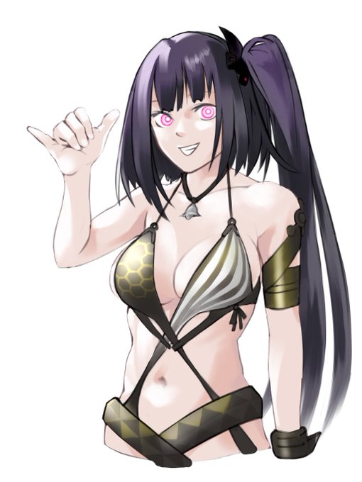 1日1枚18日目。新型アキちゃん。
途中で新しい描き方を試したくなってこの絵への興味を失ったので、最低限の描込みで終了。
なんちゅう水着じゃ。 