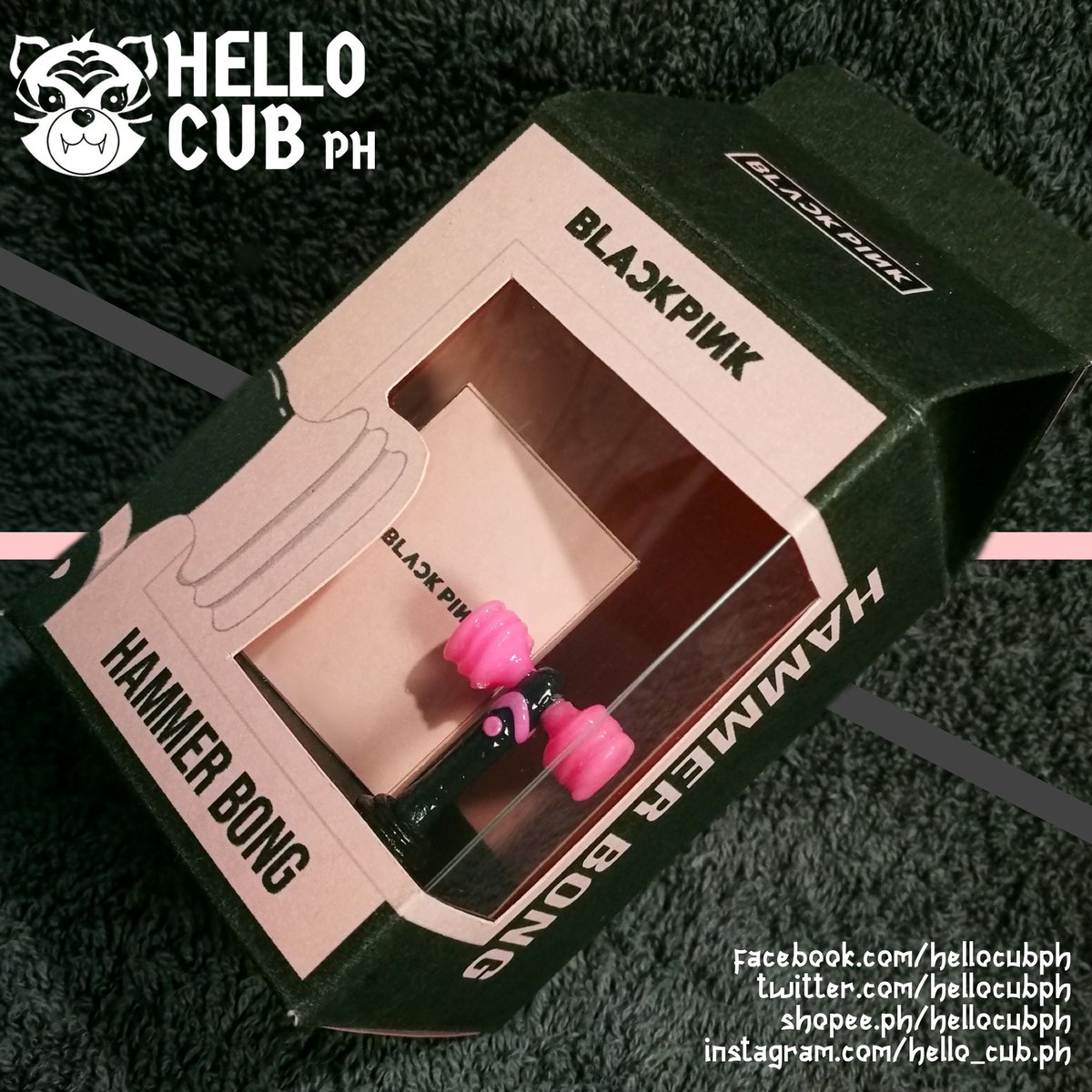 HelloCubPH's tweet photo. [UPGRADE/RESTOCK] 

BLACKPINK Hammer Bong's stocks for milkbox display and keychain have been replenished and they're now glowing in the dark too! 💗🖤

Check available items in our shop
🛒: https://t.co/zS31y4GDzT

#BLACKPINK #BLINK #HAMMERBONG 
#PPYONGBONG #HelloCubPH #Minis https://t.co/sZbMNCLS2t