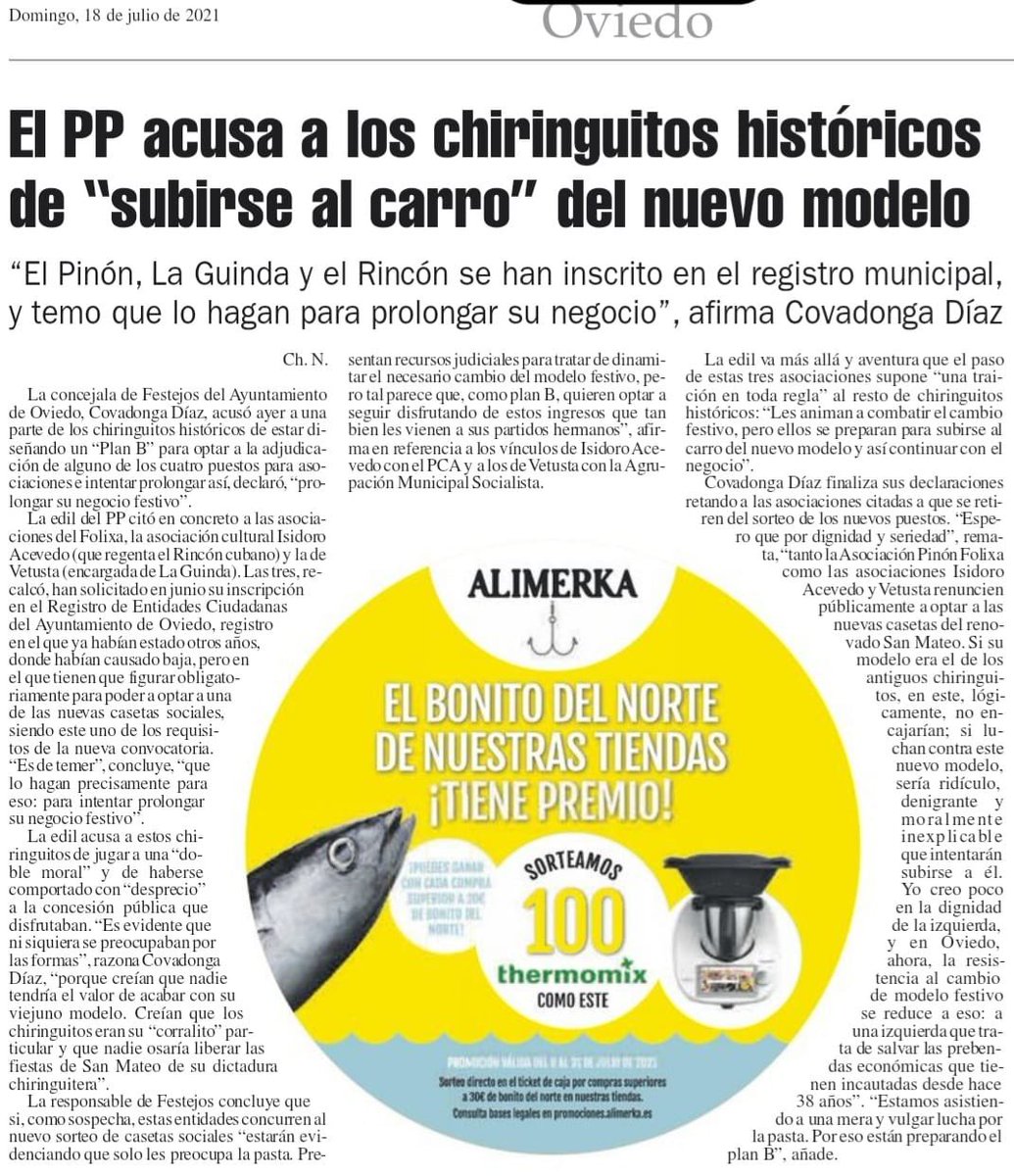 JaimeCampilloTu's tweet photo. Hombre no me jodas , una semana reunidos @lanuevaespana ,@aytoviedo y OTEA buscando la manera de acallar las demandas y,¿de verdad solo se os ocurrió esto? https://t.co/1r3ixwZ8DE