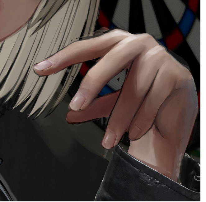 描いたのですが爪が難しく左手は爪だけ写真使ったらいやに生っぽくなりました。顔はいつも通り描くとディテールが浮くので鼻と口は3Dモデルをオーバーペイントしてリアル寄りにライティングは巨人の星の顔の描き方を参考に調整かけました。背景は和洋折衷になるよう近所を撮影しまくって作ったもの→ 