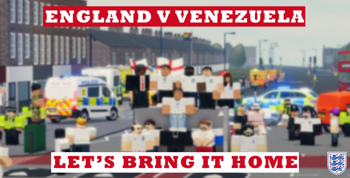 EnglandTeamSovs's tweet photo. Tonight we will be playing against VENEZUELA 🇻🇪 in the Fifa World Cup 

Join our communications server for live updates on the match https://t.co/bJF7hY4Bq5 ⚽ https://t.co/uY4bZCZLpR