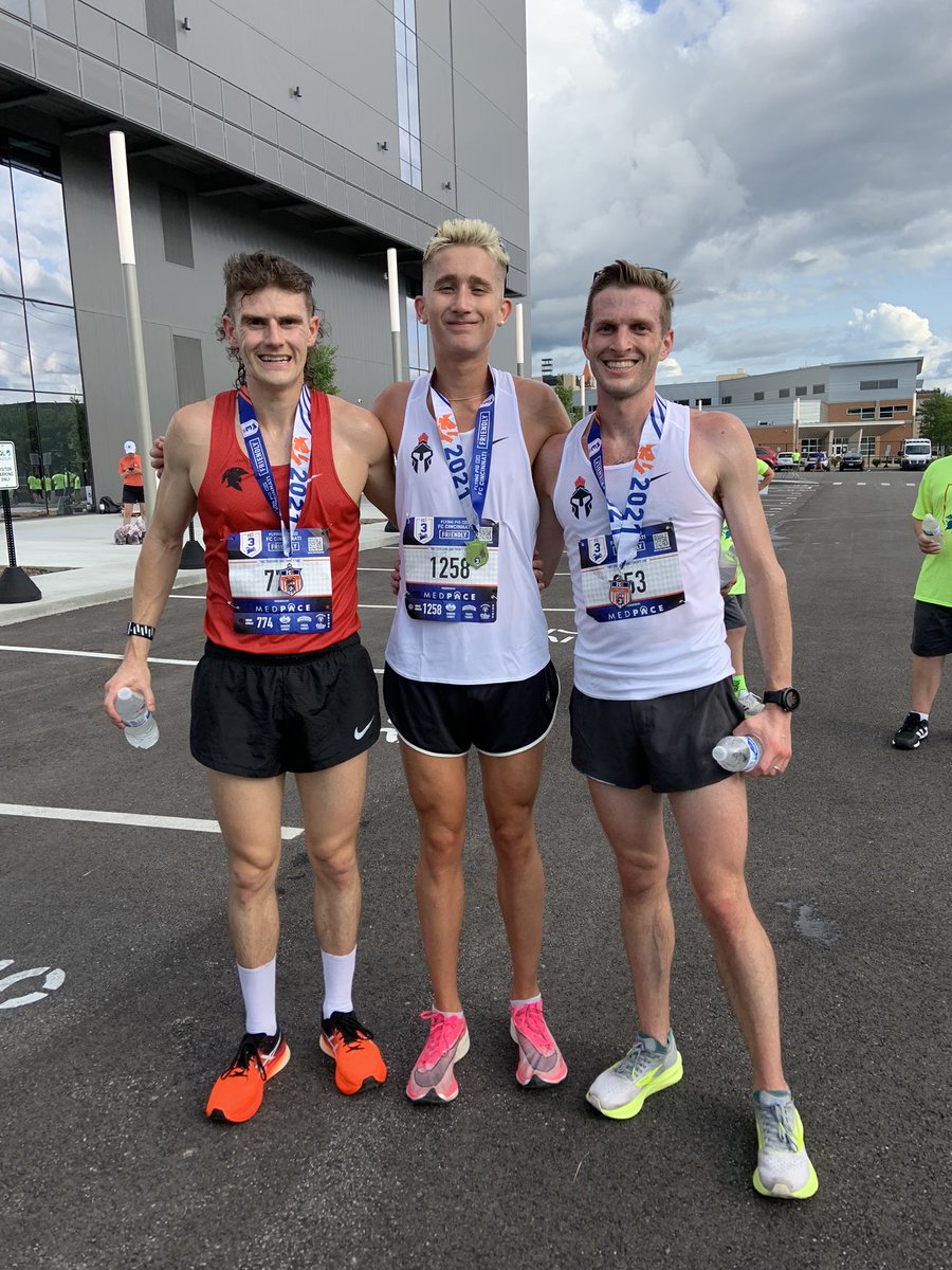 GOALLL! Our top three male finishers at the #fcc3 presented by <a href="/WorkatMedpace/">Work at Medpace</a> left to right, William Doering, 🥉third; William Cadwell, 🥇first; J.T. MacKay 🥈second.