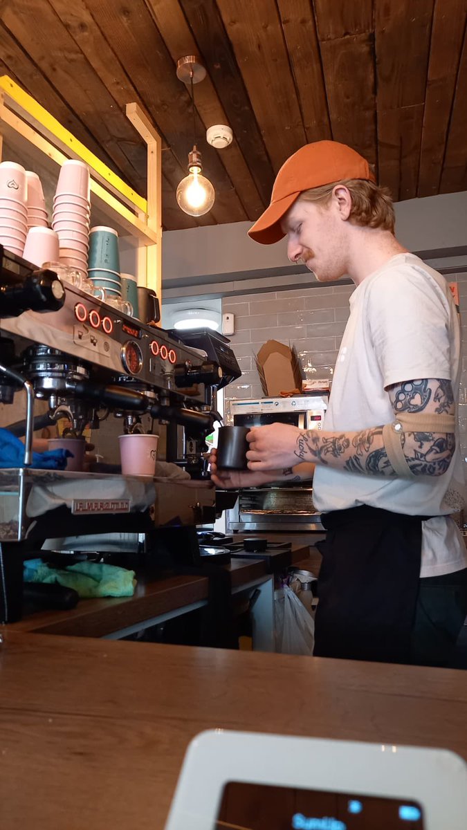 We are sorry to be saying Good Bye to this chap today🥲

Thank you Anthony for all your hard work &amp; we wish you all the best💕

If you are about town today, pop in for a final farewell 

#saygoodbye #coffee #coffeecommunity #community #coffeeshop #barista #newlife #newadventures