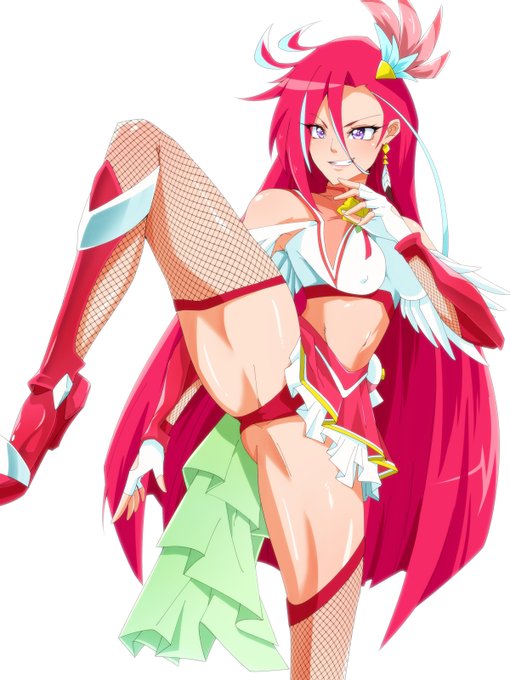 キュアフラミンゴの網タイツがえっちすぎるので
対魔忍っぽくした 