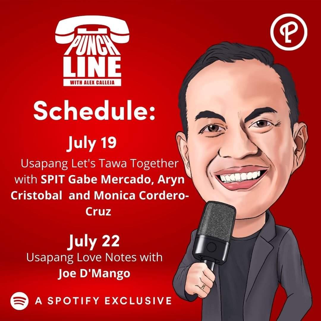 alexcalleja1007's tweet photo. Heto na ang ating guests for this week! Excited na ba kayo?

Click kayo rito for my Spotify page: https://t.co/gIdvsf0ti7

#SpotifyPinoyPodcasts
#Punchline #GabeMercado #ArynCristobal #MonicaCorderoCruz #JoeDMango
#PunchlineWithAlexCalleja https://t.co/EBXk218VoF