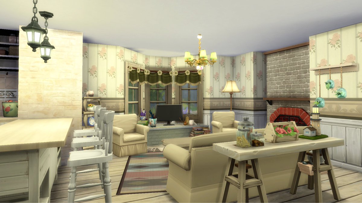 Catharina_Sims's tweet photo. Part 2/4
On the ground floor are a large kitchen, dining room, living room and bathroom.
#ShowUsYourBuilds #SimsHome #EBJCottageLiving https://t.co/nIcZETb2Je