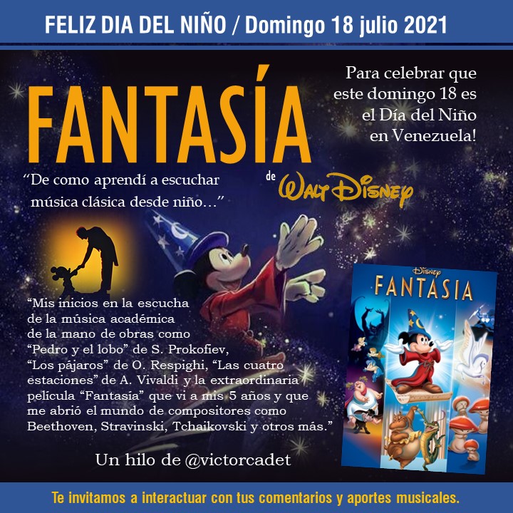 Feliz #DiaDelNiño! 

Les dejo el link de mis hilos de esta semana sobre #Fantasia1940 #WaltDisney x.com/victorcadet/st…

Y aqui podran disfrutar el "Claro de luna" de Claude Debussy que no fue incluido en el film original porque lo alargaba mucho...
youtu.be/I18Tgtngjyc