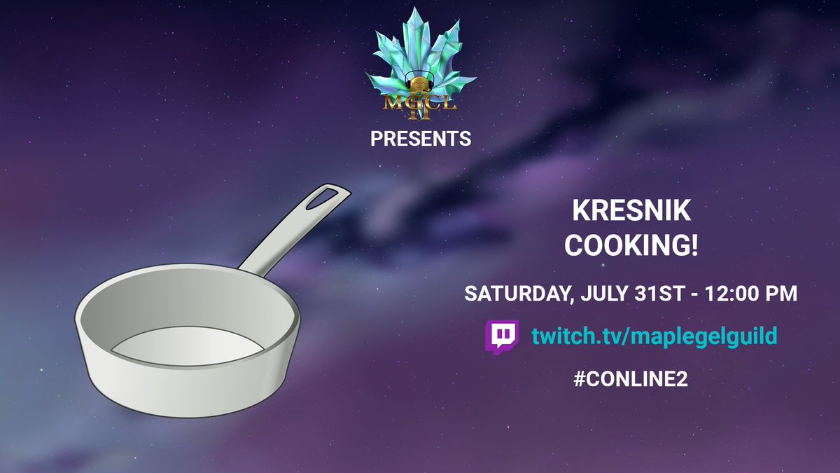 maplegelcon's tweet image. Calling all Wonder Chefs! Join Ludger for a delicious cooking demo, showing you how to create 2 delectable dishes from Tales of Xillia and Xillia 2: Mabo Curry and Chocolate Parfait! #Conline2 #Conline #MGC #Cooking #Food #Twitch #Cosplay