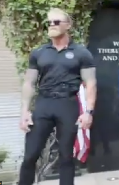 JimSinglet's tweet photo. Can anybody identify which White Supremacist Hate Group Gaetz and Greene hired for "security"? https://t.co/BVv4Aul1Bv