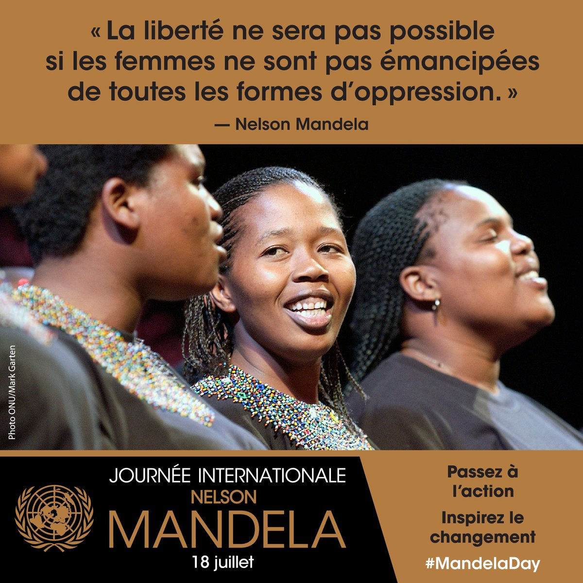 LeaderF_'s tweet photo. "La liberté ne sera pas possible si les femmes ne sont pas émancipées de toutes les formes d'oppression." ― Nelson Mandela. #18juillet #MandelaDay https://t.co/e3wL6yXHeC
