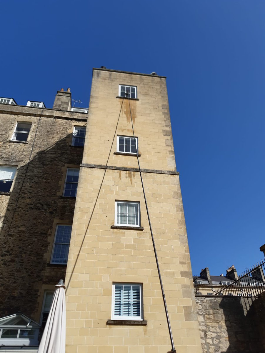 bathwindows's tweet photo. Cleaning windows at the back of 66 Great Pulteney Street in Bath, working hard on the sunny Saturday morning. Also really glad to manage clean all windows, even those on the top floor. We are #Cleanandbright, your window's best friend. https://t.co/x2fGPzv93i