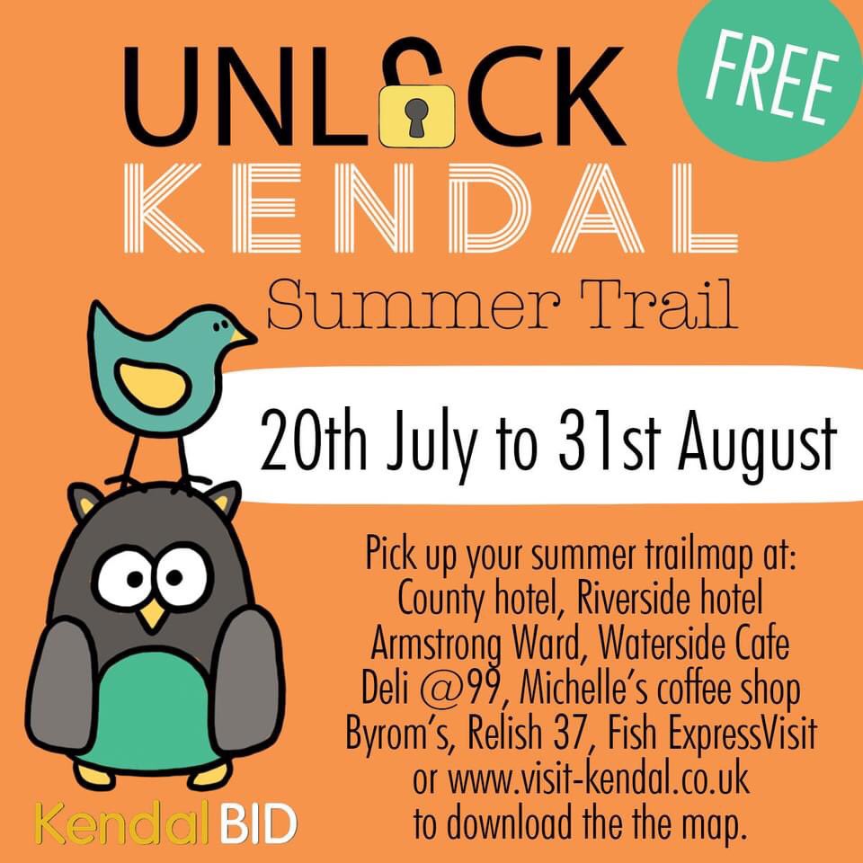 FREE FAMILY FUN in Kendal this Summer. Find the locks and characters hidden around Kendal. 
For more information visit visit-kendal.co.uk #kendal #cumbria #staycation #LakeDistrict #familyfun #summerinthelakes #summerinkendal <a href="/KendalMintPlus/">Kendal:MintCake&More</a>