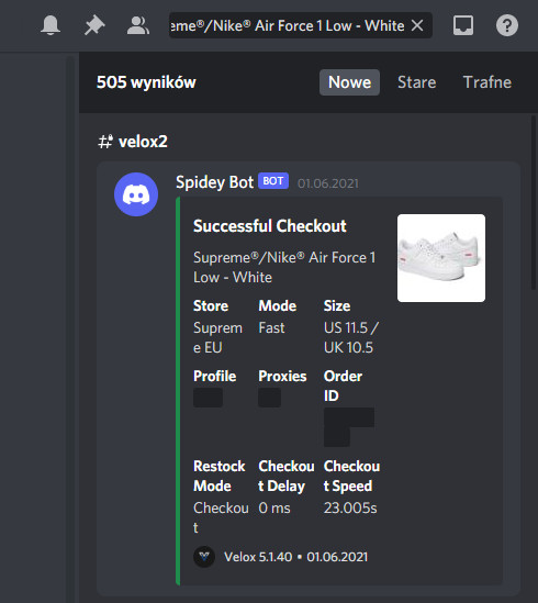 W_8306's tweet photo. +500 pairs
Bot: @VeloxBots
Proxy: @streetproxy
Group: @sterownikipl https://t.co/LyDqBtLjF3