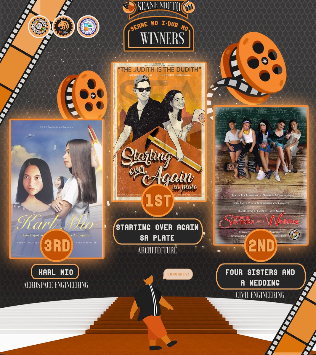 addueasec's tweet photo. #SEAneMoTo🎭 | WINNERS
CONGRATULATIONS to all the winners for SEAne Mo, i-Dub Mo 🎬✨
It was a well-deserved win from all of the courses 🐯🎉
#SEAneMoIDubMo🎬
#HEArTheRoar🐯 https://t.co/yc7nTReffl
