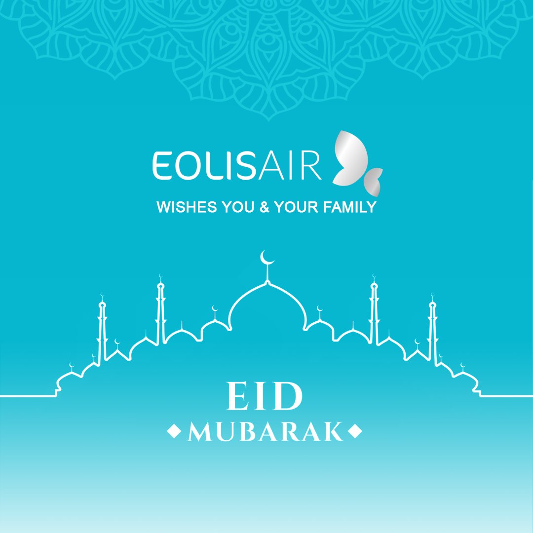 eolisair's tweet photo. May your homes be filled with peace, happiness,
and prosperity this Eid celebration. EOLISAIR wishes you
and your family Eid Mubarak! #EidMubarakToAll
#peace #beauty #holiday #celebration #prosperity https://t.co/CfMxo2qocw