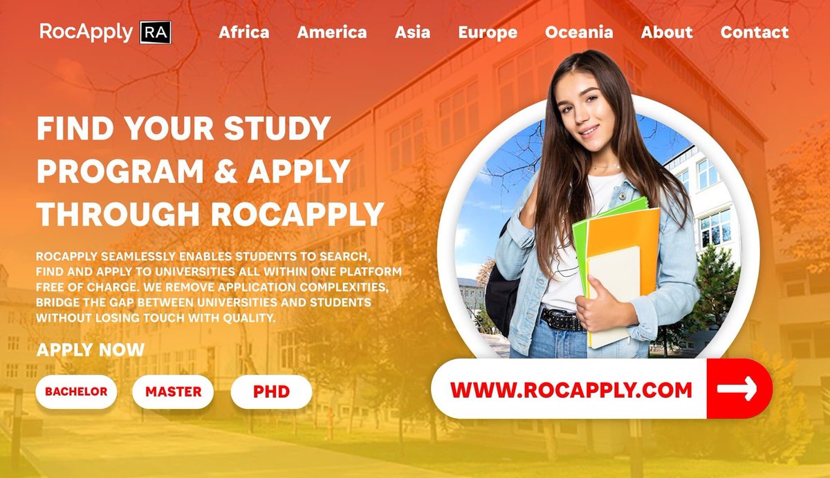 RocApply's tweet image. Achieve your dream and apply with Rocapply now: 🙌

RocApply is free of charge, with no application fees. 😍😍

Click on: rocapply.com and choose the country, university, and program, the process takes just 4 minutes.

#RocApply any university you want. ✅✅