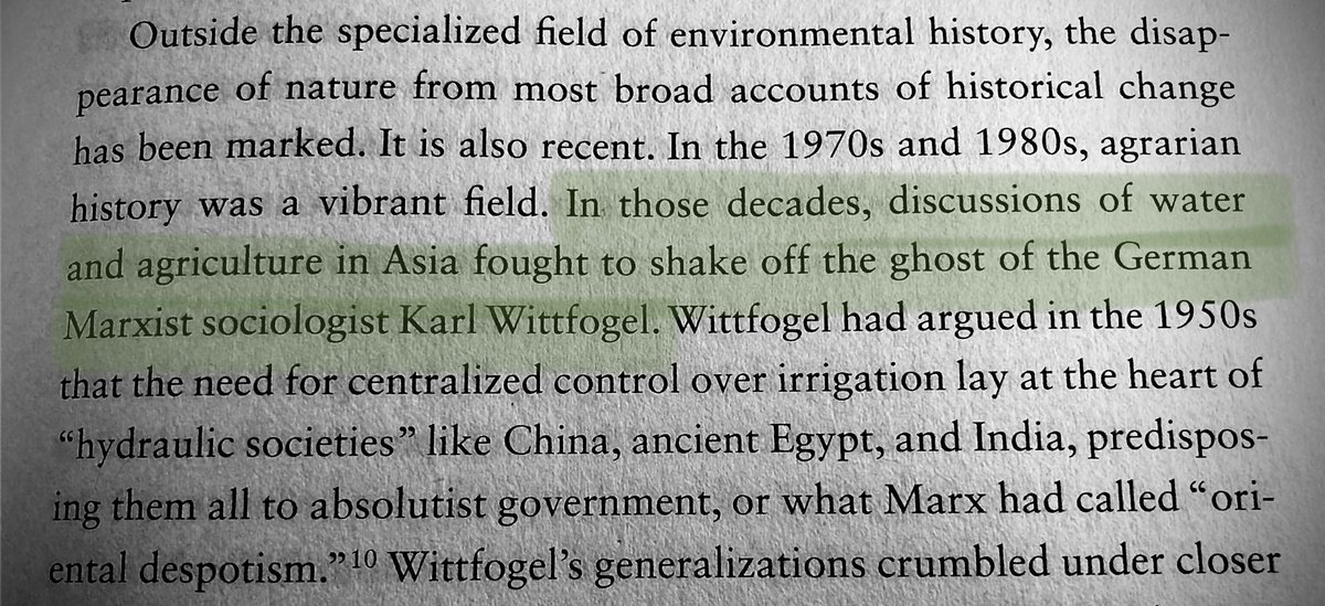 It’s nice to know that I’m not the only one to feel haunted by the ghost of Karl Wittfogel. #envhist 👻