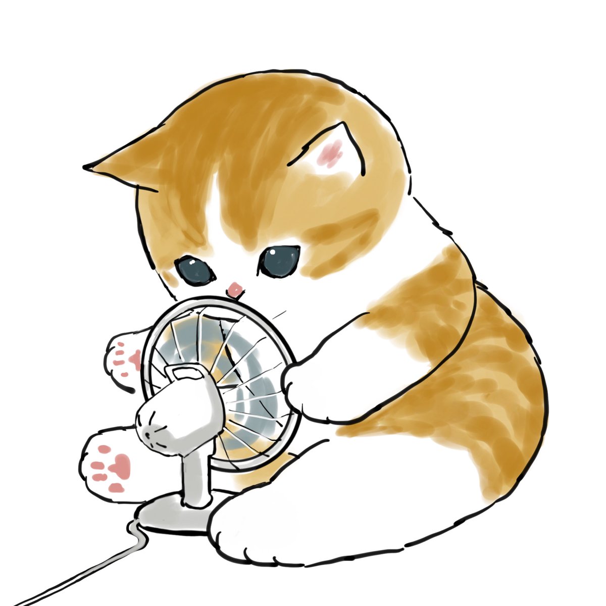 「暑い💦 」|ぢゅの🐈のイラスト