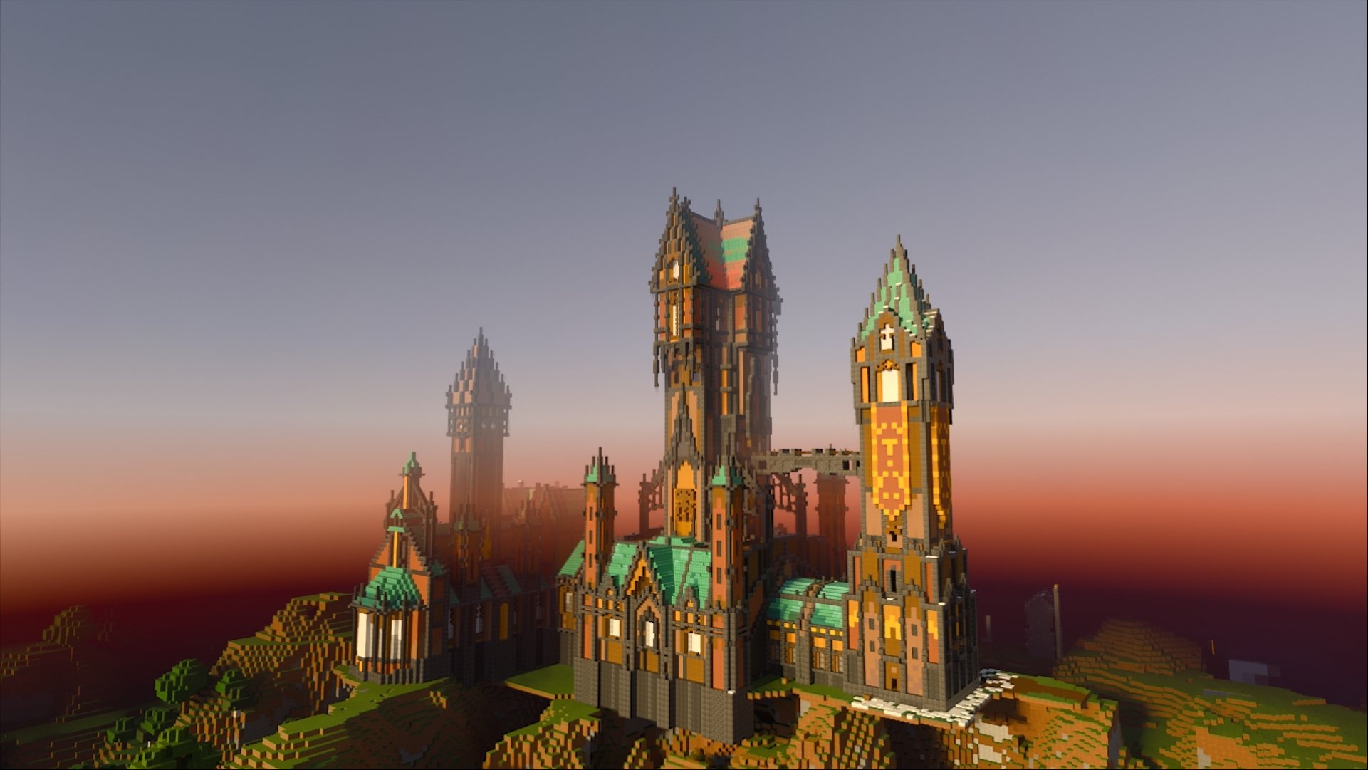 ArtStation - Minecraft Deepslate Castle