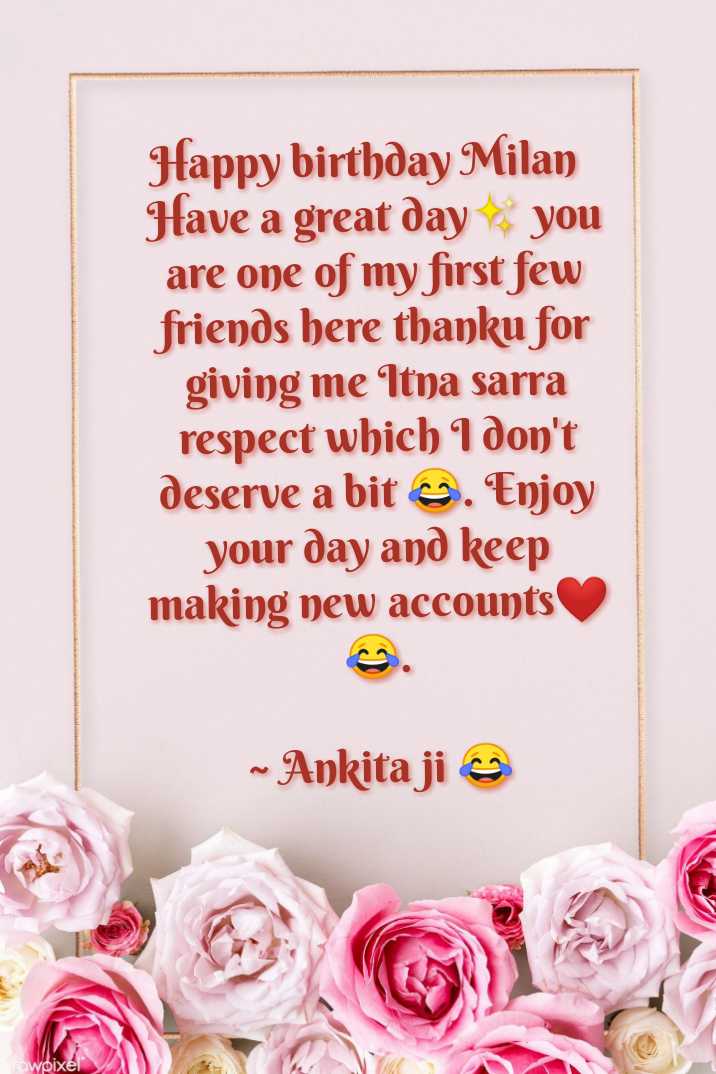 deb_rajnandini's tweet photo. @naazofshehnaaz @Milan_197 @SaritaT143 @shatika13 @_tum_hi_ho @PediaSidnaaz @DevilxChaos @samxcasm @Shivam077777 @tiwari_gaurav1 @shrutzz25 @_Priya_y @sidnaazfantasy @SidNaazLoverFC @ItsDevil_Love @spread_love_12 @heart_satyam @Agartumsathhoo @Sidharth97277 @bore_hori_hun @Bliss4Shreya @itsssmelara @SHIKHAVirgo23 आ तेरी उम्र में लिख दूँ🌙✨चाँद-सितारों🌙✨से
तेरा जन्मदिन मनाऊँ फूलों से बहारों से…
हर एक खूबसूरती दुनिया🌎से मैं ले आउ
सजाऊ में ये महेफिल हर हसिन नजारों से
🎀🎁जन्मदिन की ढेर सारी शुभकामनायें🎂
@Milan_197 #5HrsToGo for grand party🎂🥳
This wish is from @naamankitahai https://t.co/Uqx6ewfNcS