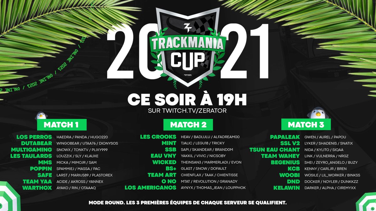 Ce soir à 19h ! On jouera les matchs un par un pour voir qui se qualifie pour les phases finales🥵. LE NIVEAU EST TRÈS GRAND OUI OUI #TMCUP2021